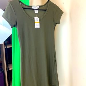 Olive Green Body Con Dress